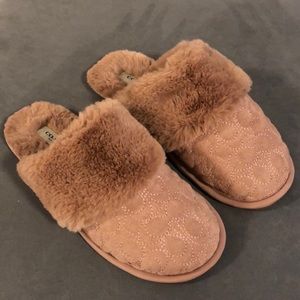 Pink COACH slippers size 8